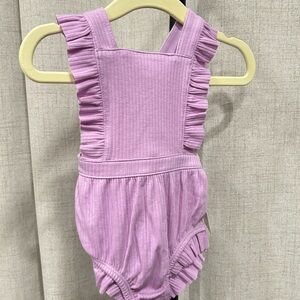 Adorable Purple Ruffled Baby Romper